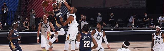  锡安空砍36分鹈鹕遭爵士逆转  